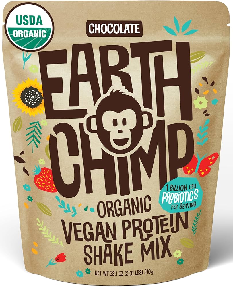 EarthChimp Organic Vegan Protein Powder (Chocolate)